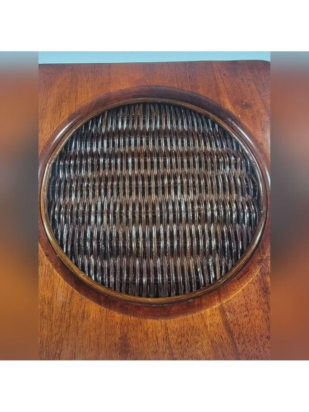 Lenox Riverwood Teak Square Plate Charger Decorative Rustic Cabin Replacement